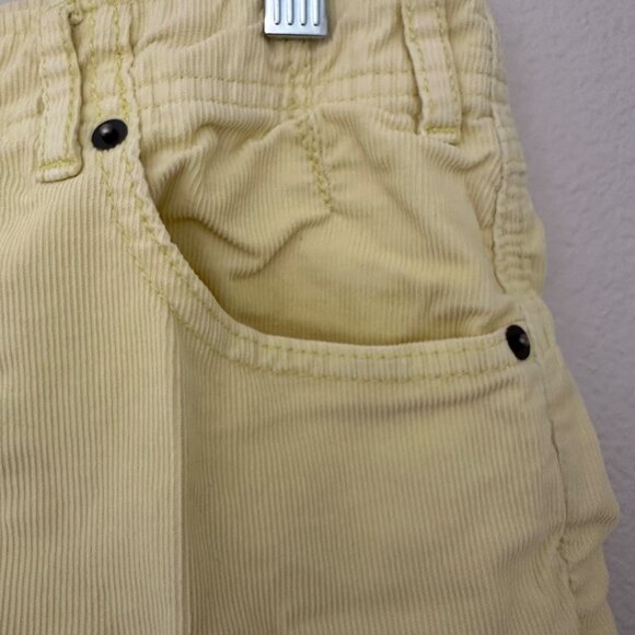 Vintage Free People Corduroy Frayed Shorts Pastel Butter Yellow Sz 29 - Picture 4 of 10